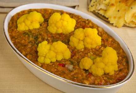 Gobi Dhal Lentil Curry with Cauliflower